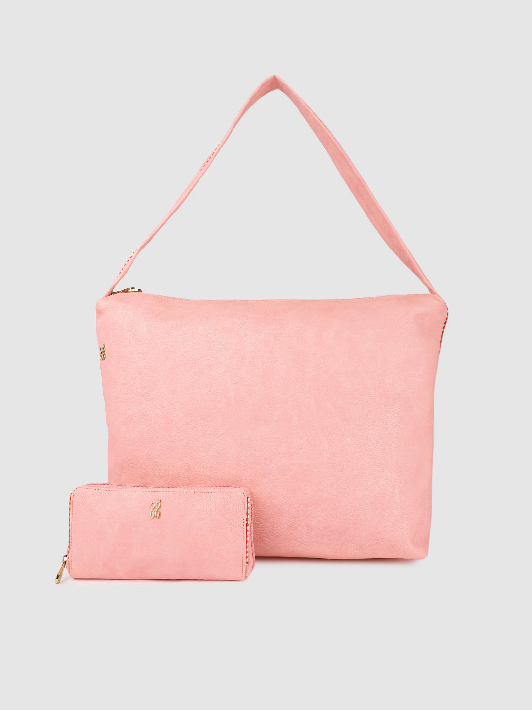 Buy Baggit Pink Structured Shoulder Bag Handbags for Women 15905034