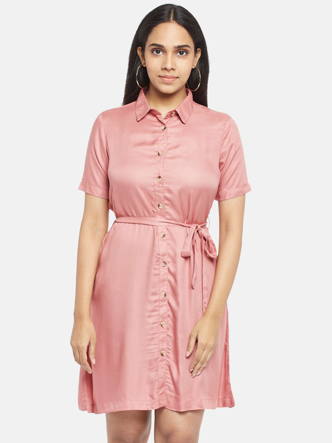 Buy Honey By Pantaloons Pink Shirt Dress Dresses for Women 15910566