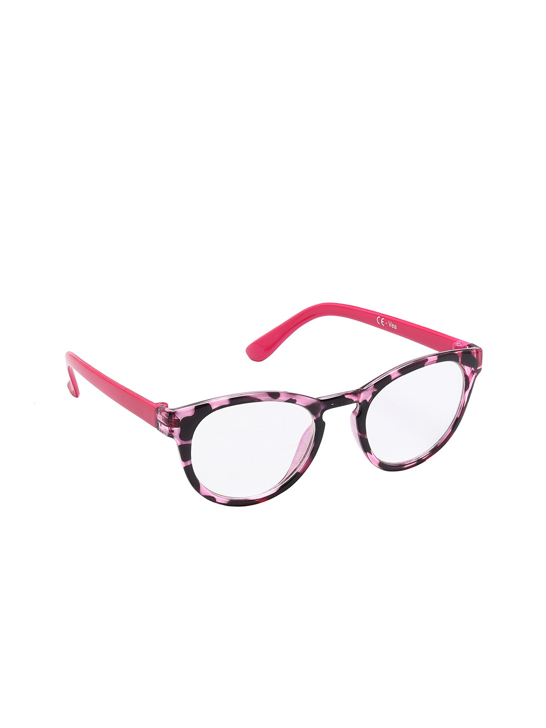 Buy VEA Unisex Kids Clear Lens & Pink Wayfarer Reading Glasses With UV