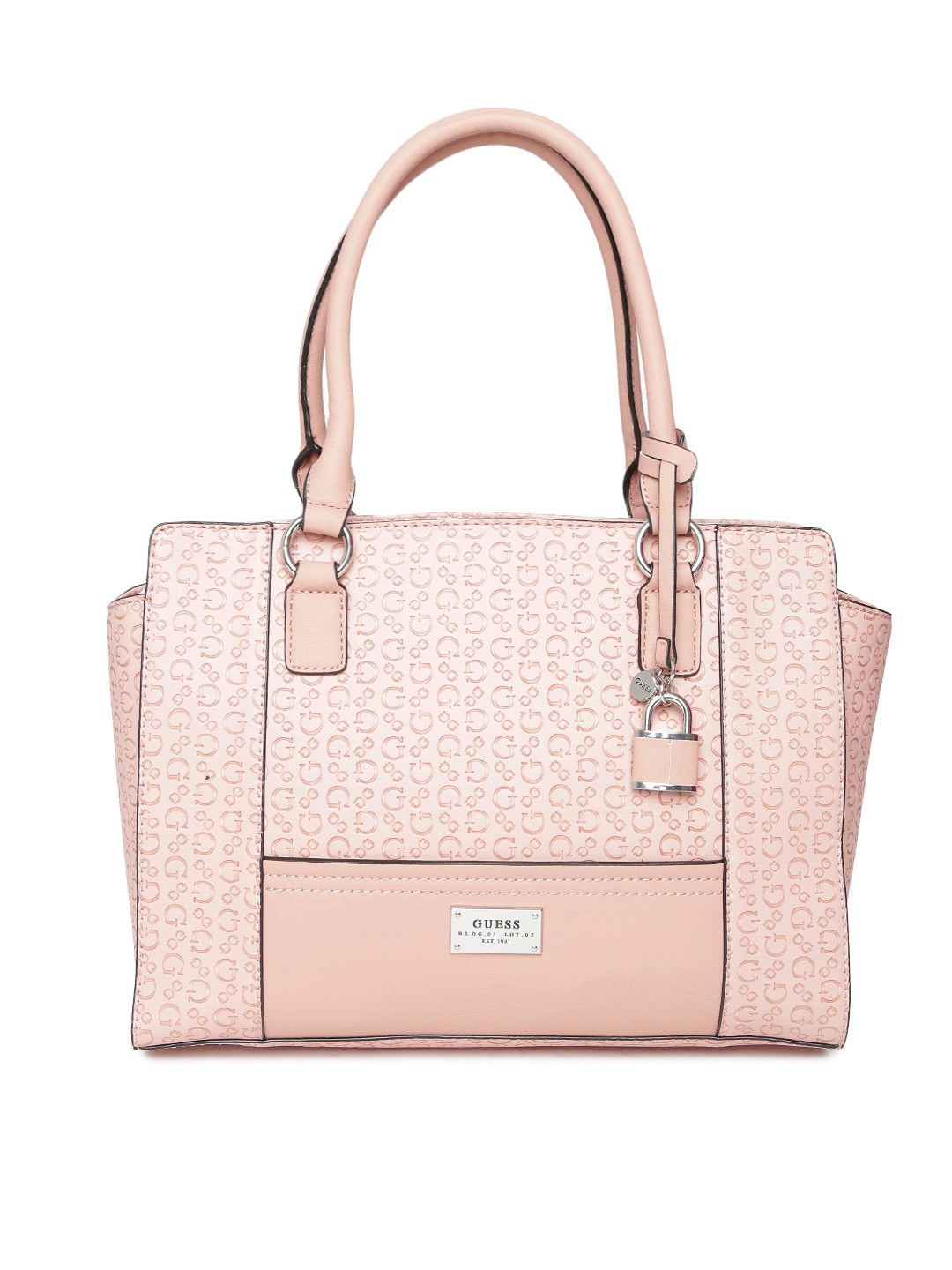 Buy GUESS Dusty Pink Logo Textured Shoulder Bag Handbags for Women 1591111 Myntra