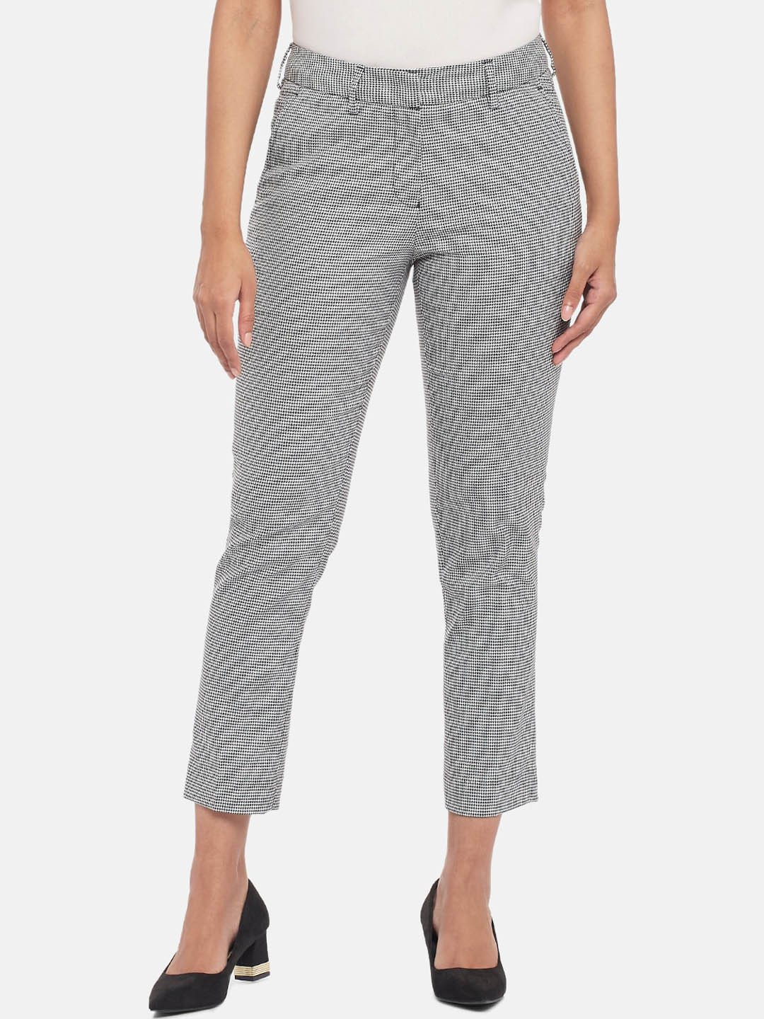 Buy Annabelle By Pantaloons Women Multicoloured Slim Fit Trousers