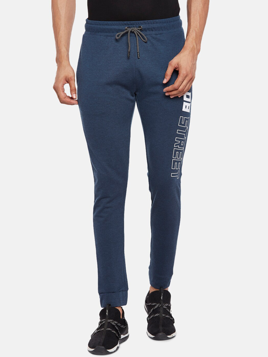 Buy People Men Navy Blue Printed Joggers Track Pants for Men 15911656
