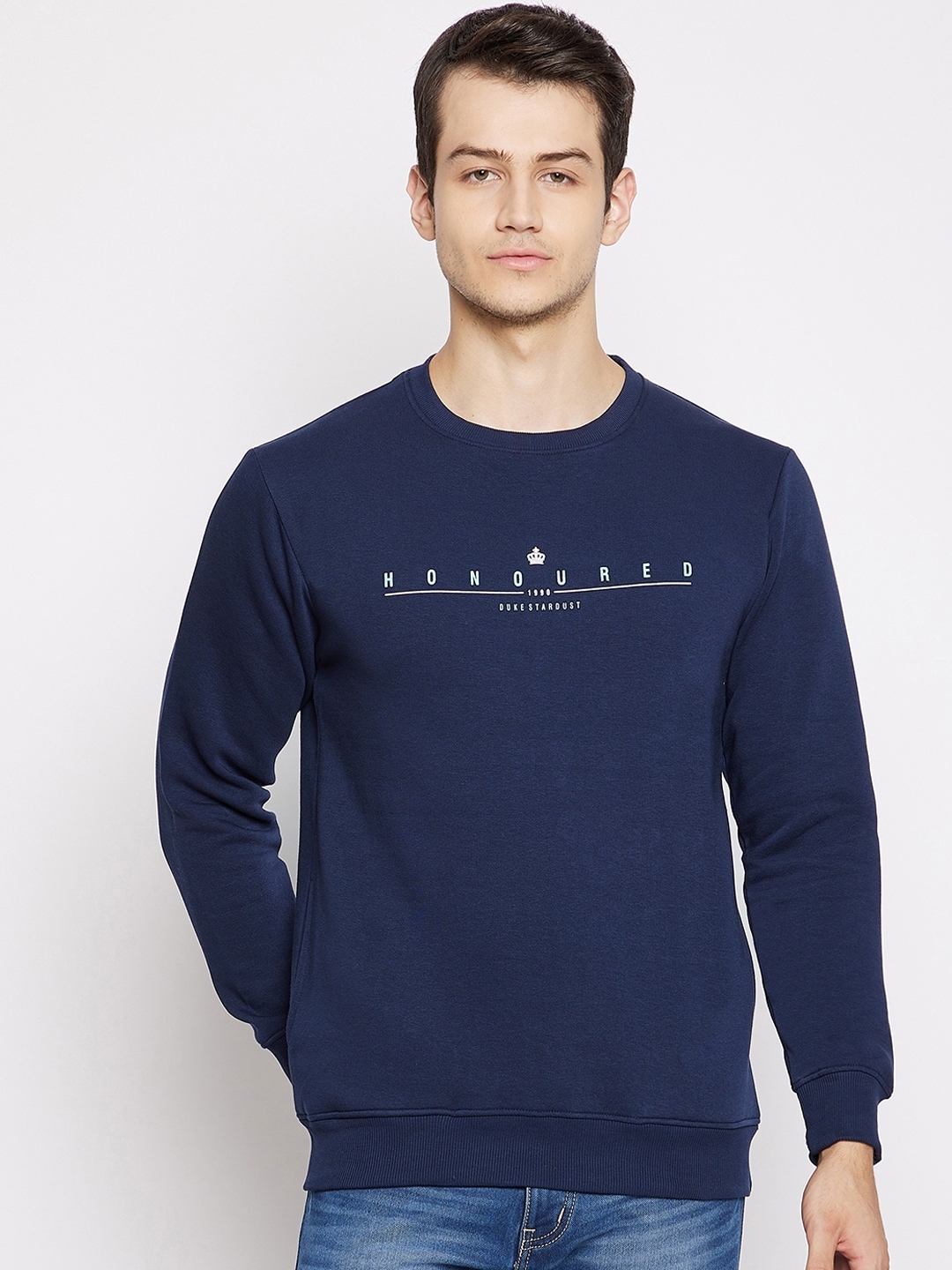 Buy Duke Men Blue Printed Sweatshirt - Sweatshirts for Men 15922730 ...