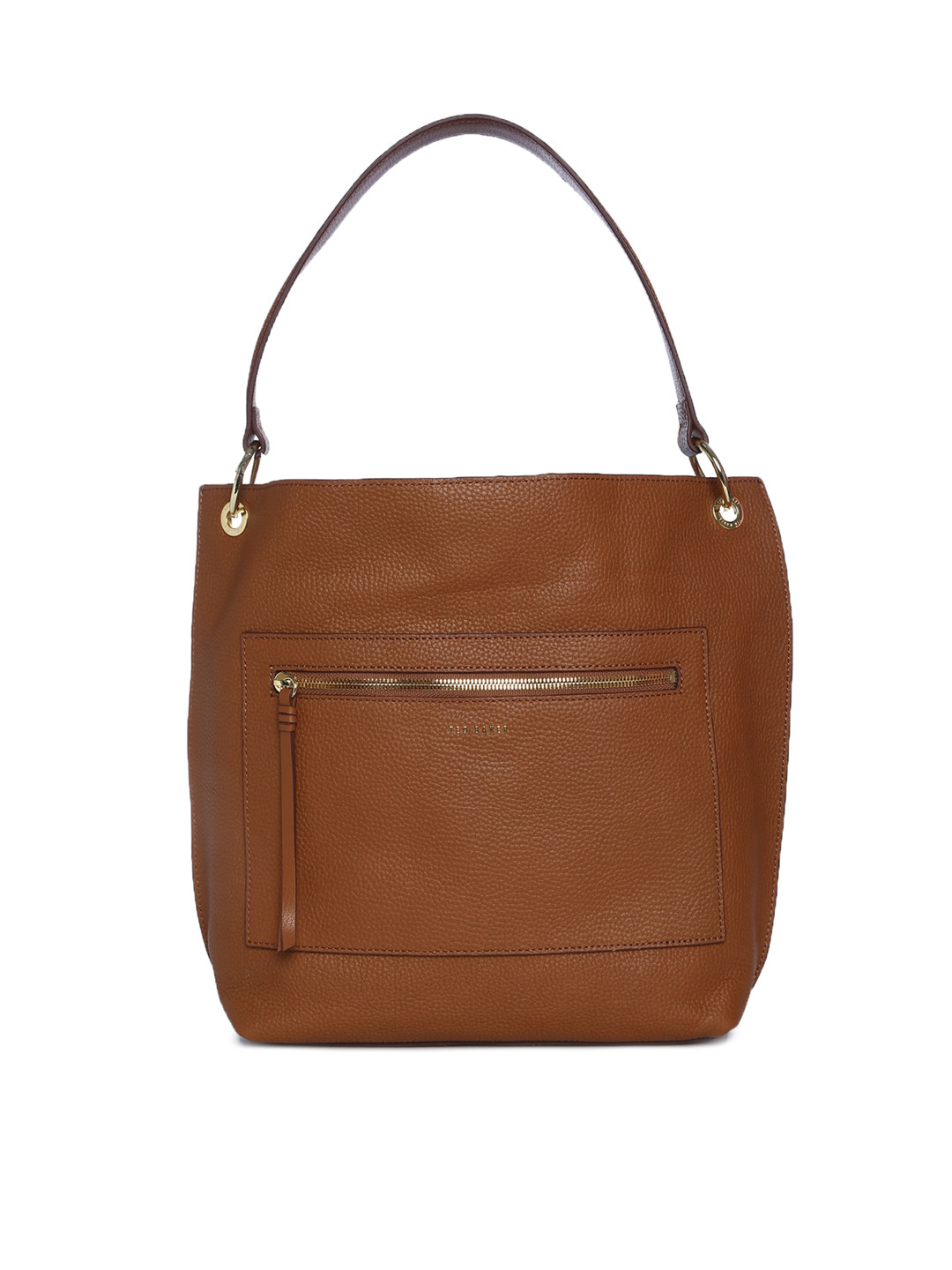 Buy Ted Baker Brown Leather Oversized Structured Shoulder Bag