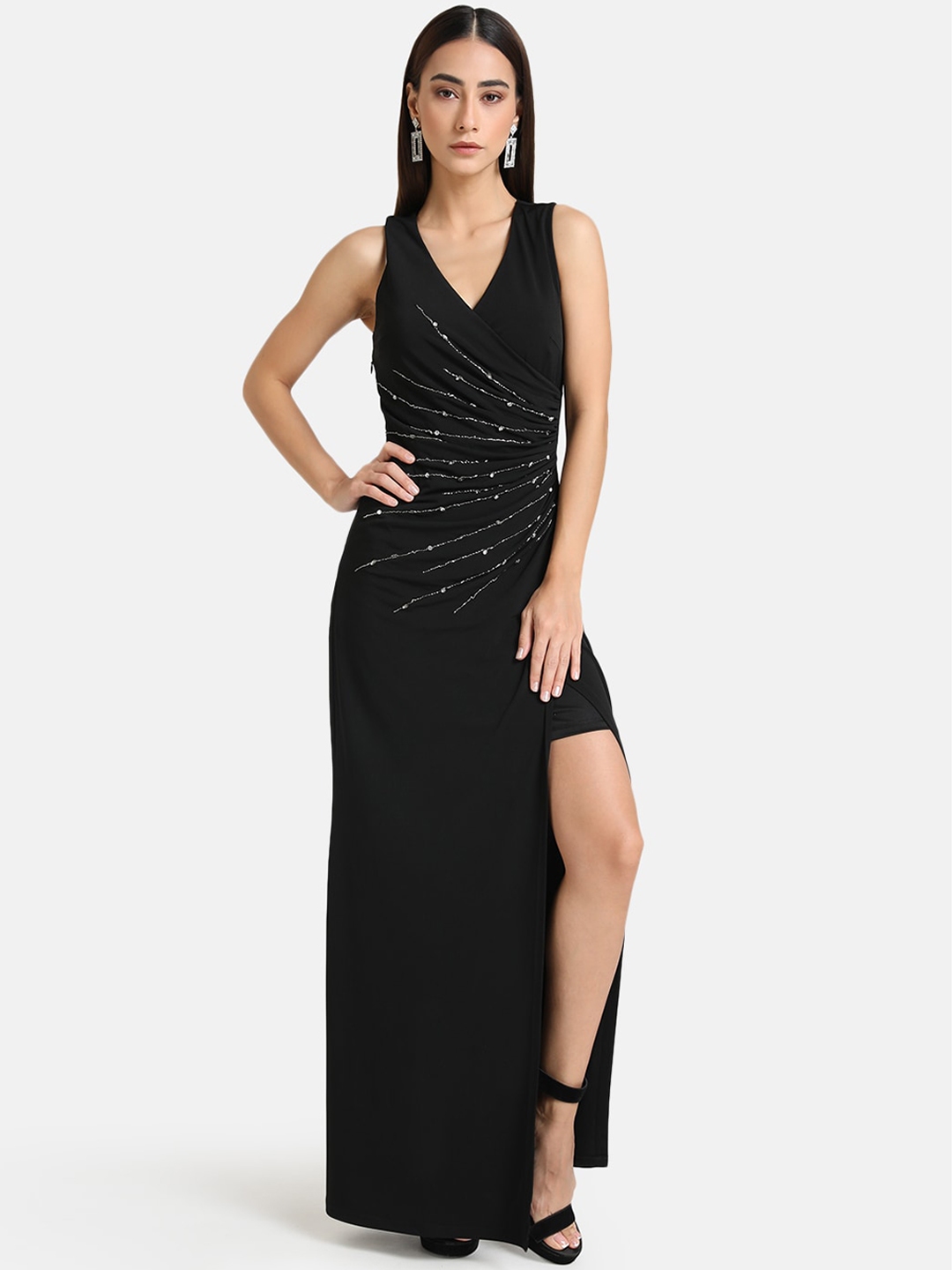 Buy Kazo Black Embellished Maxi Dress Dresses for Women 15929838 Myntra