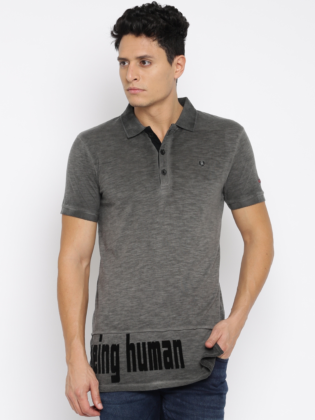 charcoal polo t shirt