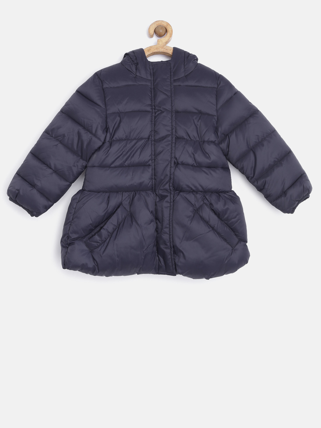 Buy Marks & Spencer Kids Girls Navy Stormwear Hooded Puffer Jacket