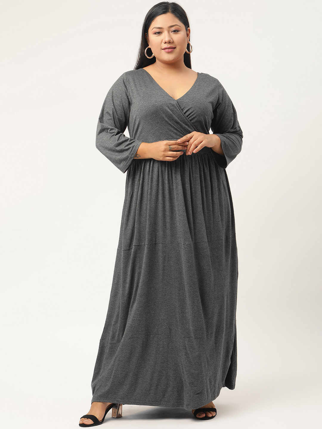 Buy Revolution Charcoal Maxi Plus Size Dress Dresses for Women