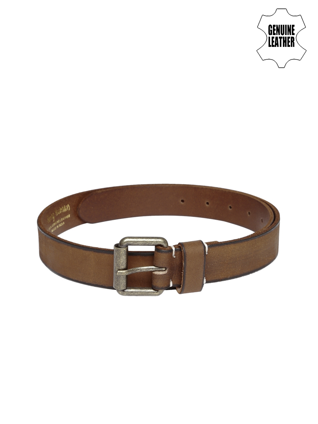 Buy Being Human Clothing Brown Genuine Leather Belt - Belts for Men ...