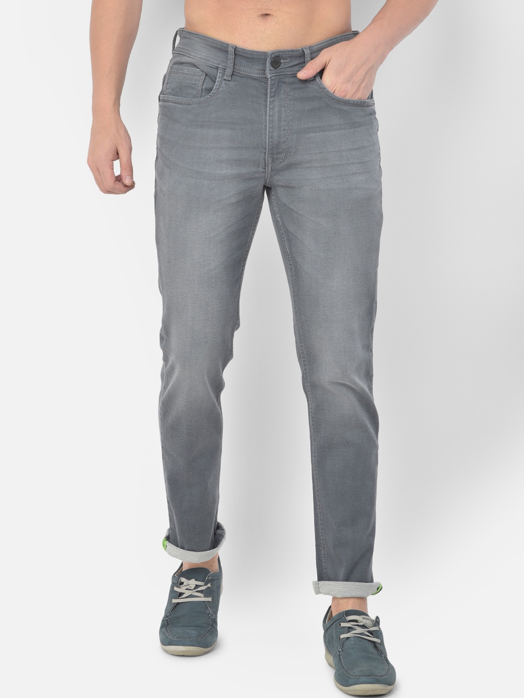 Buy Richlook Men Grey Light Fade Stretchable Jeans - Jeans for Men ...