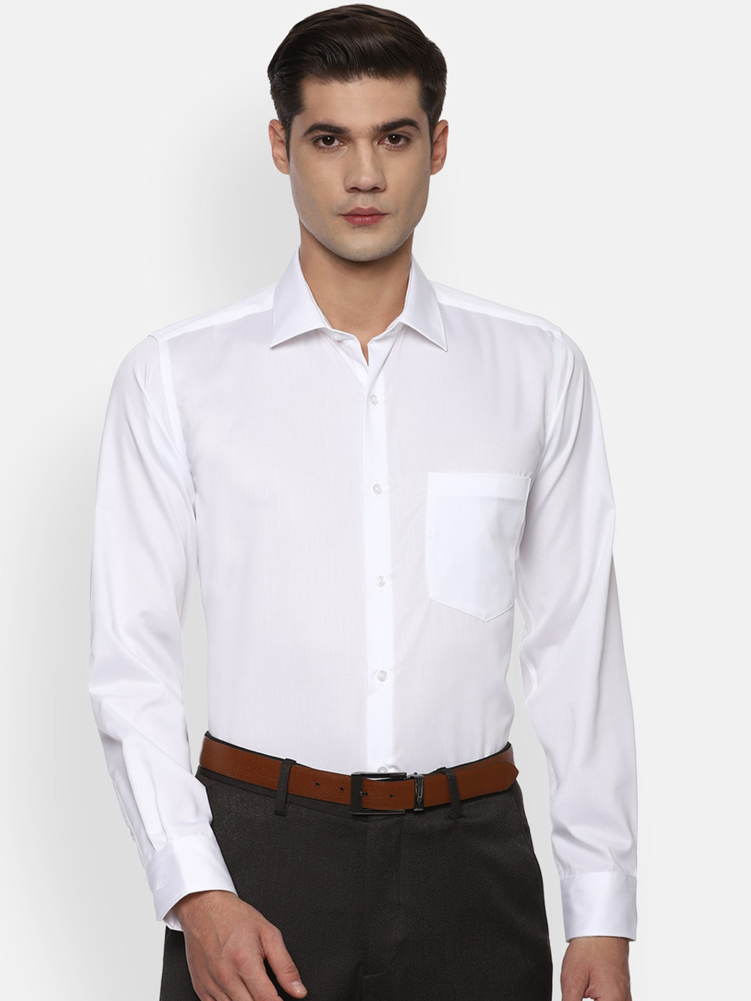 Buy Van Heusen Men White Opaque Formal Shirt Shirts for Men 15945100