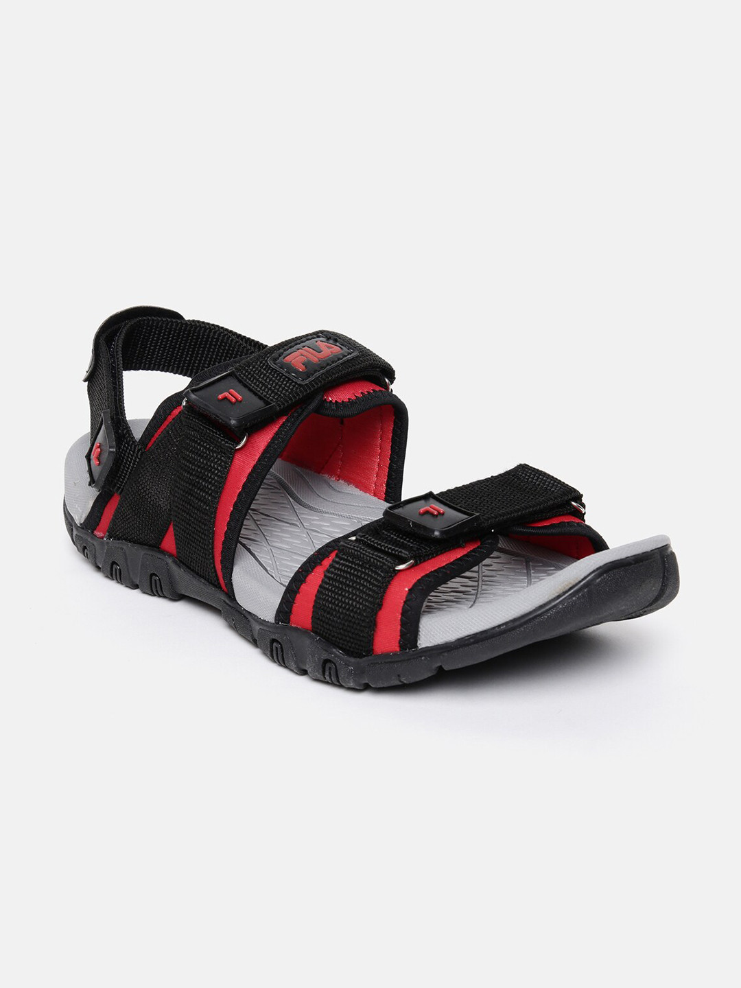 Buy FILA Men Black & Red Colourblocked Comfort Sandals Sandals for