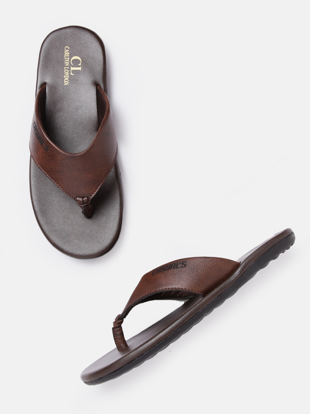 Buy Carlton London Men Brown Solid Comfort Sandals Sandals for Men 15946888 Myntra