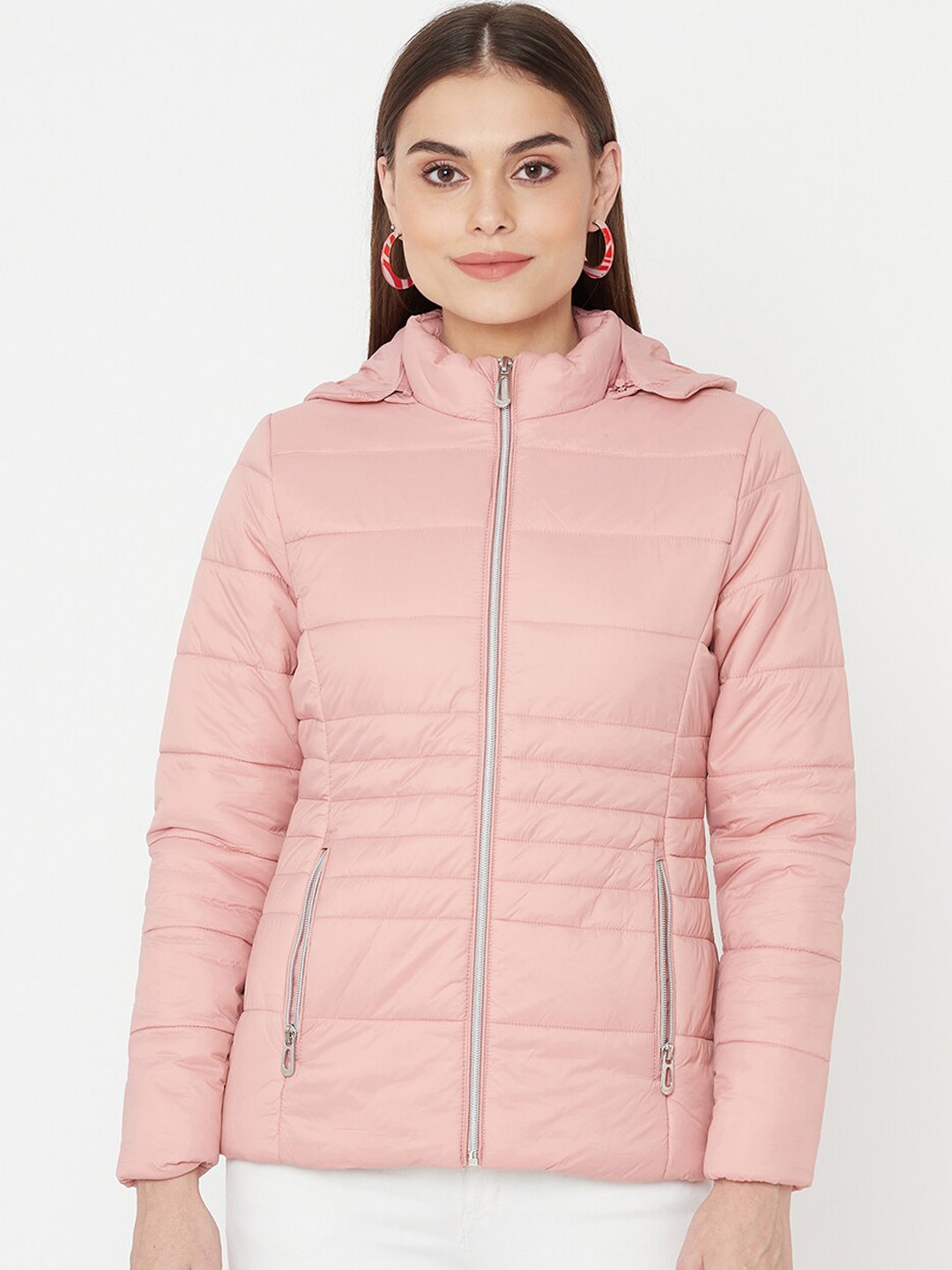 Buy METTLE Women Pink Padded Jacket - Jackets for Women 15949122 | Myntra