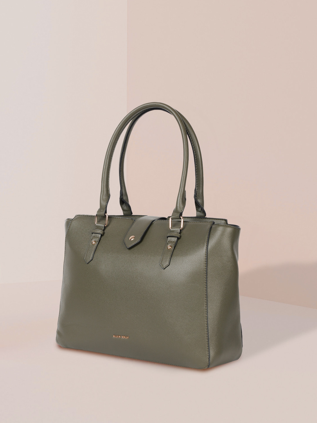 Buy Allen Solly Olive Green Solid Shoulder Bag Handbags for Women 15950234 Myntra