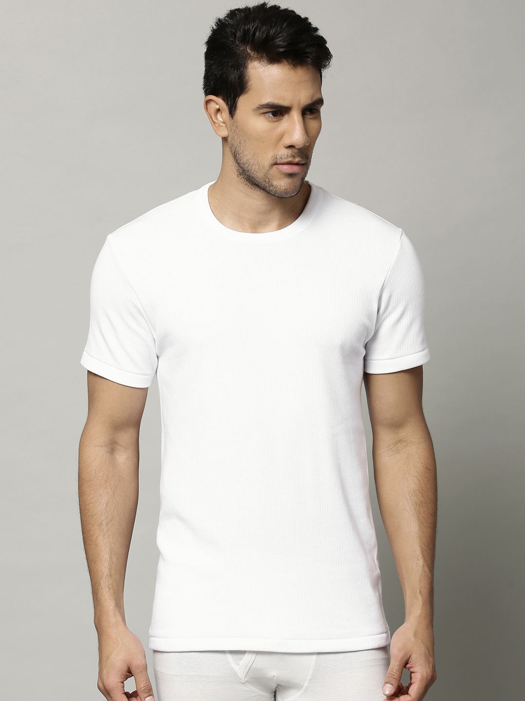 Buy Marks & Spencer Men White Cotton Rich Thermal T Shirt 8803N ...