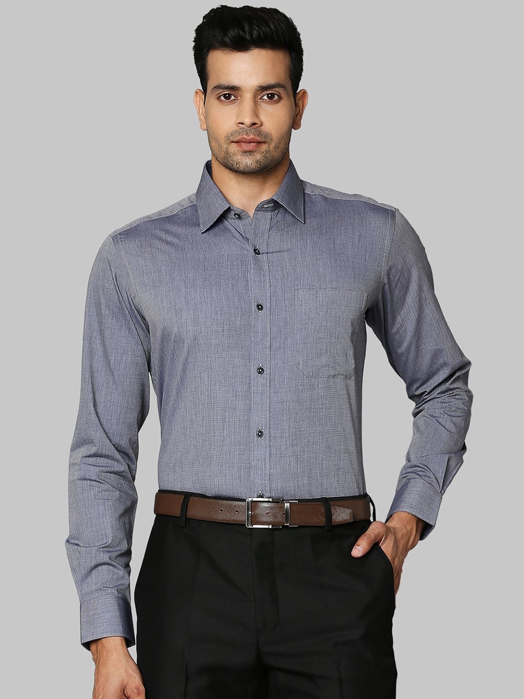Buy Raymond Men Grey Opaque Formal Shirt - Shirts for Men 15954200 | Myntra