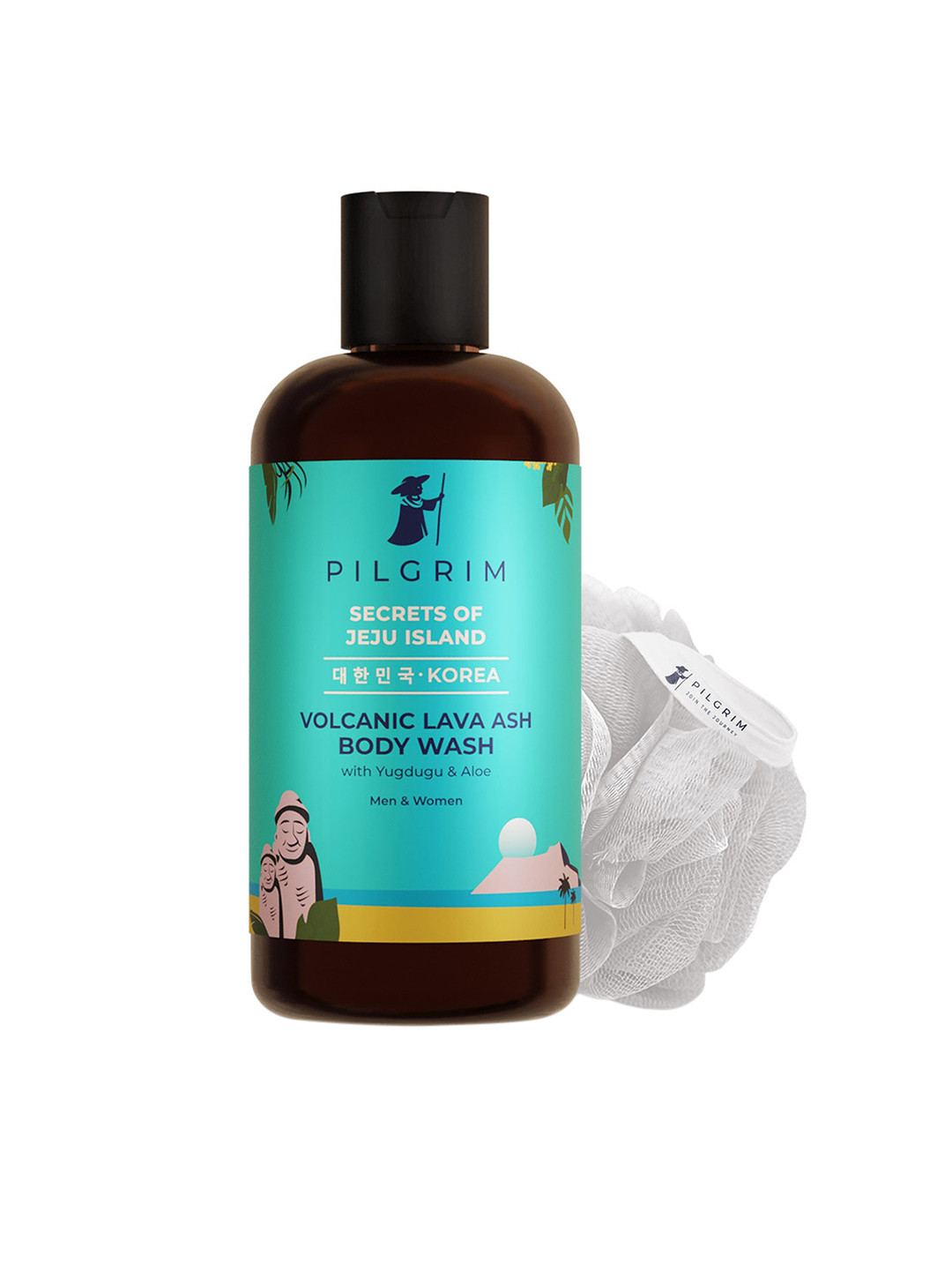 Buy Pilgrim Jeju Volcanic Ash Body Wash With Yugdugu & Aloe Vera For