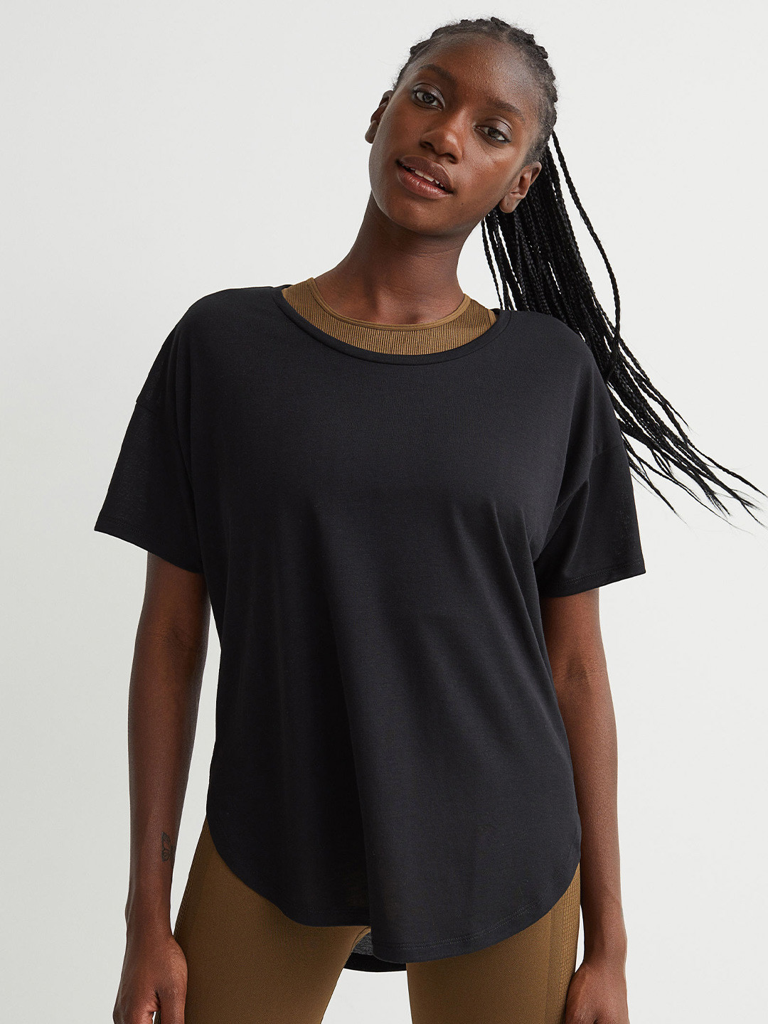 Buy H&M Black Sports Top Tops for Women 15960332 Myntra