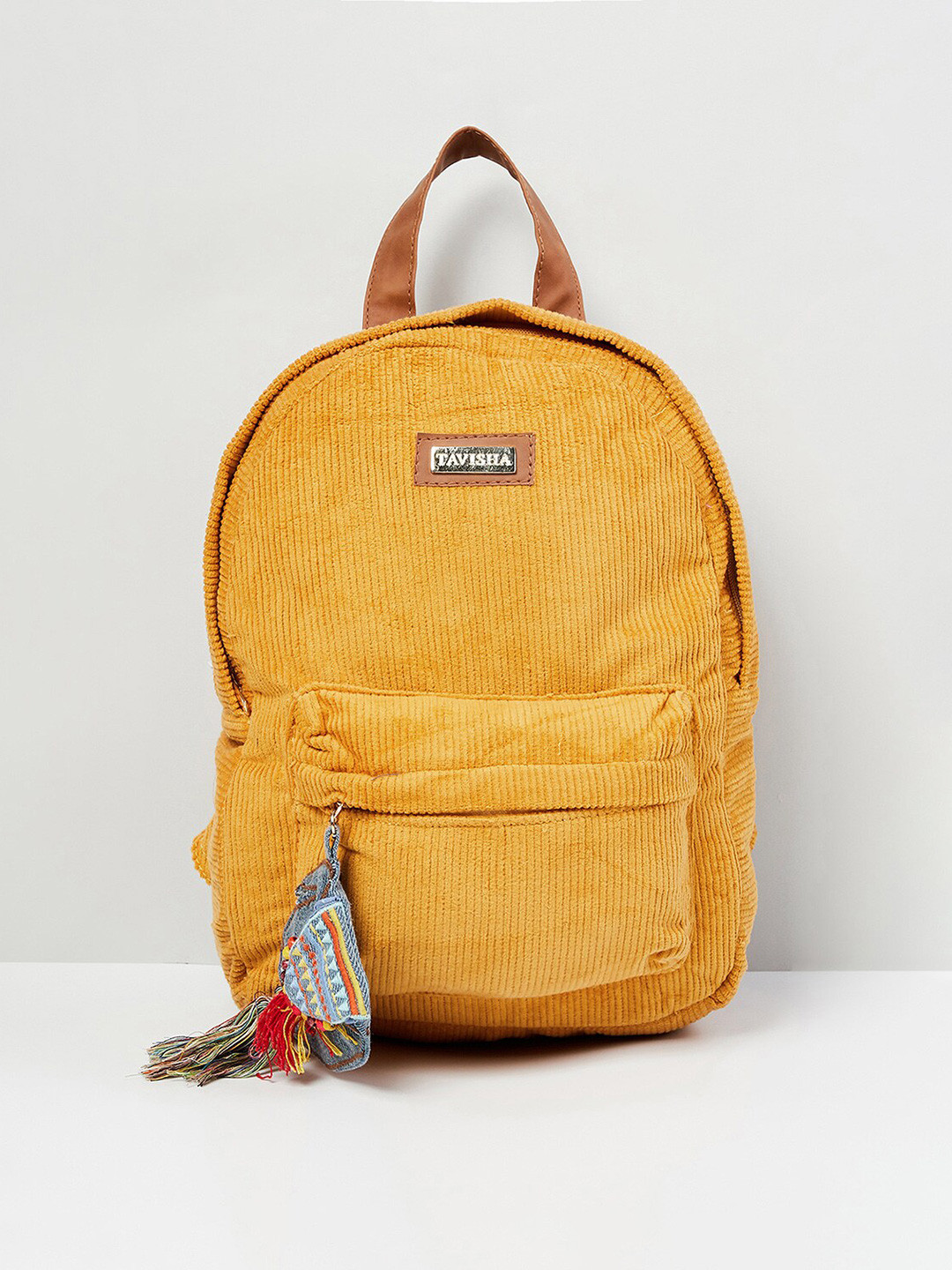 Buy Max Women Mustard Yellow Cotton Canvas Backpack Backpacks for