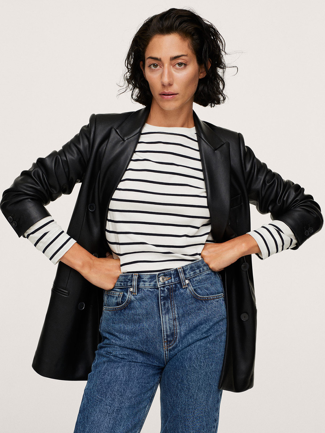 Buy MANGO Women Black Solid Tailored Jacket Jackets for Women