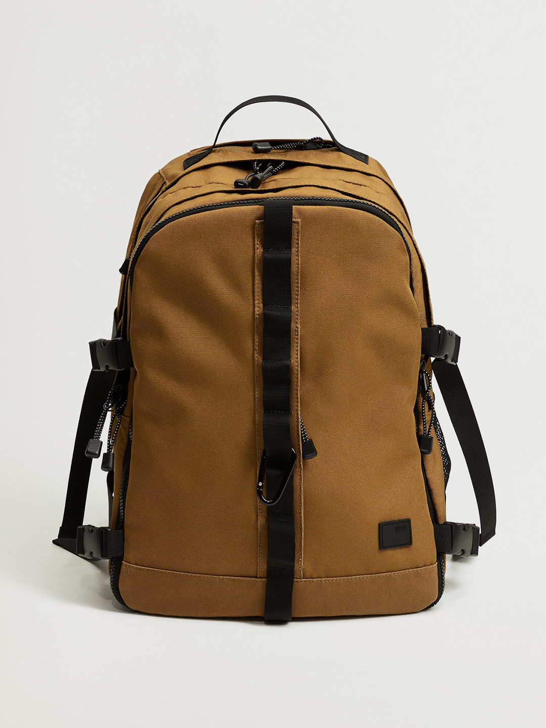Buy MANGO MAN Men Mustard Yellow Solid 14" Laptop Backpack With