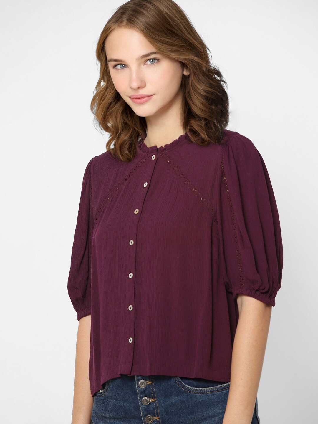 Buy ONLY Purple Regular Top - Tops for Women 15962868 | Myntra