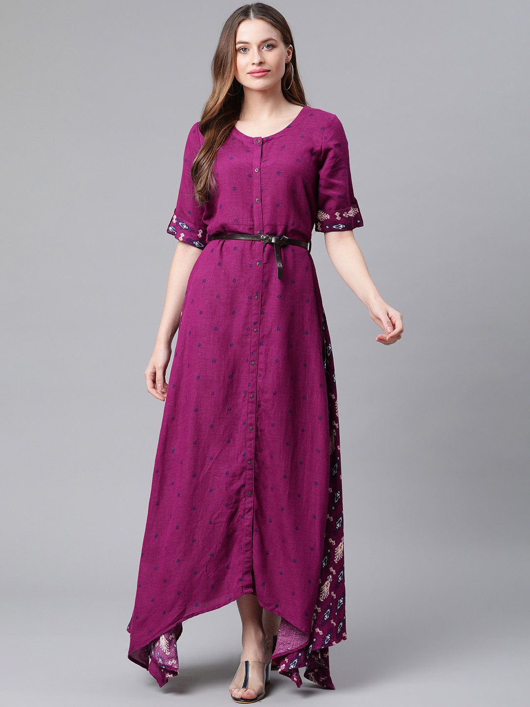 Buy Rangriti Women Purple Maxi Dress - Ethnic Dresses for Women 15963008 | Myntra