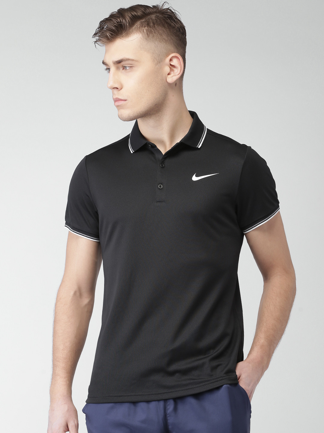 mens black nike polo shirts