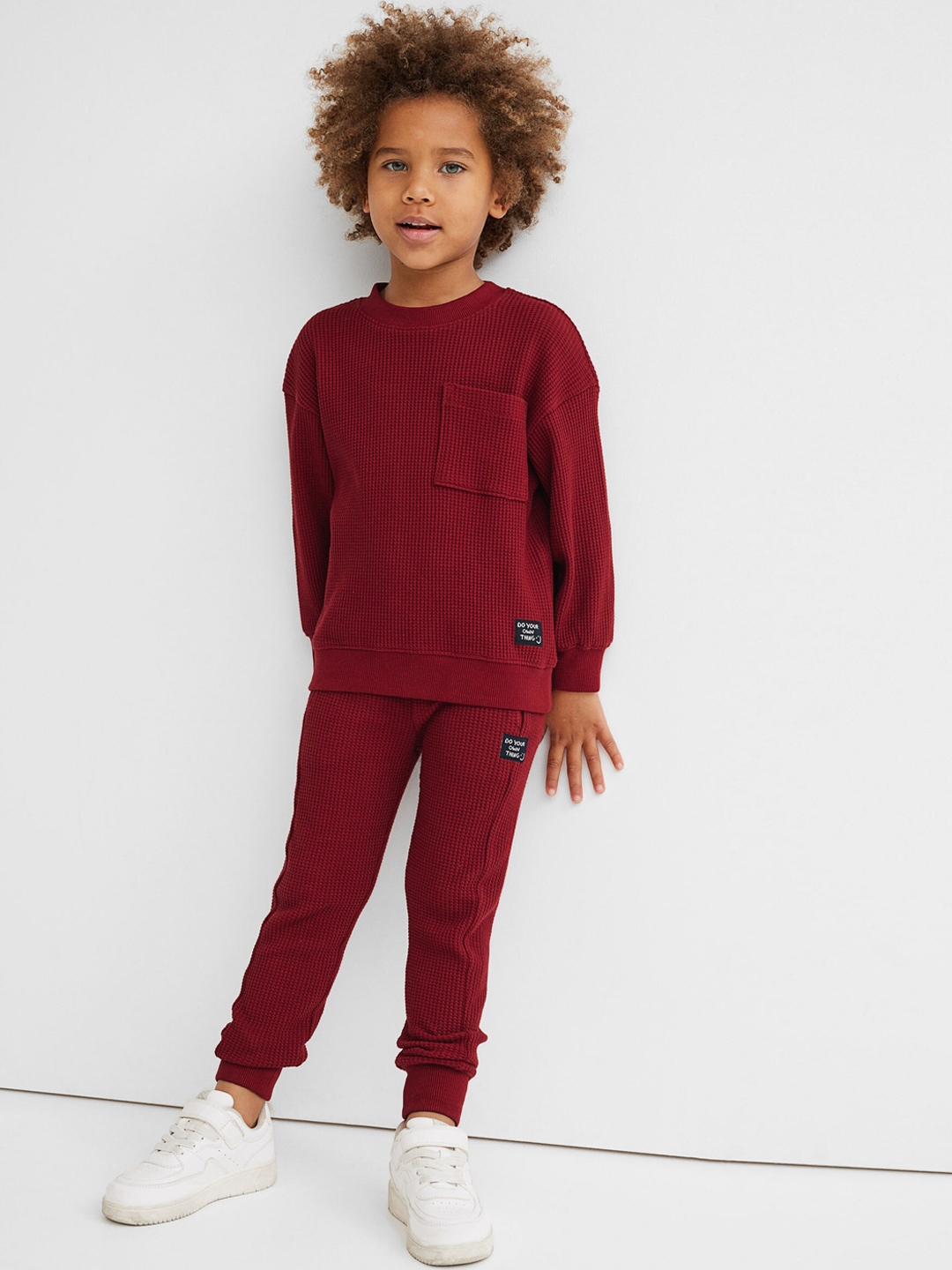 Buy H&M Kids Boys Red 2 Piece Cotton Set - Clothing Set for Boys ...