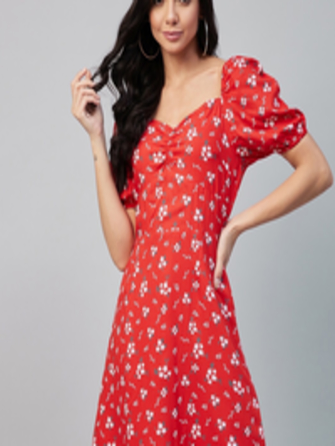 Buy Carlton London Red Floral A Line Dress - Dresses for Women 15973200 ...