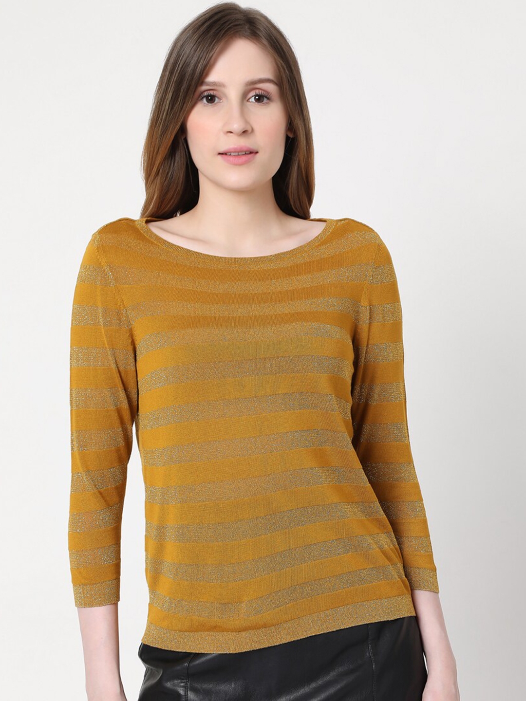Buy Vero Moda Woman Brown Striped Regular Top - Tops for Women 15975266 ...