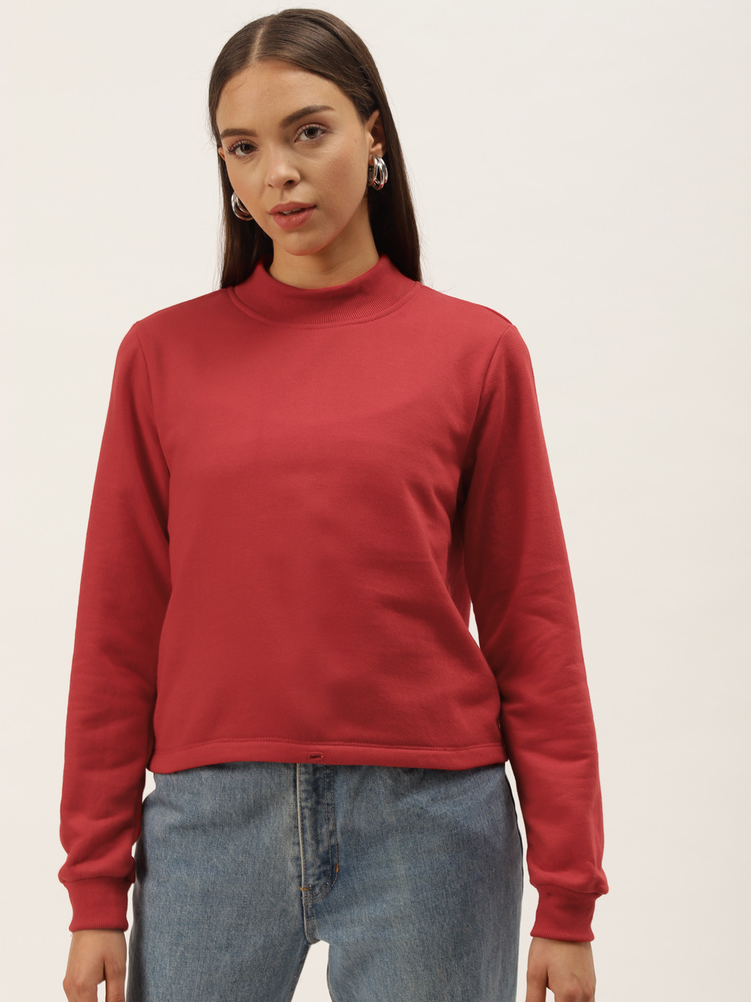Buy Belle Fille Women Red Sweatshirt - Sweatshirts for Women 15979580 ...