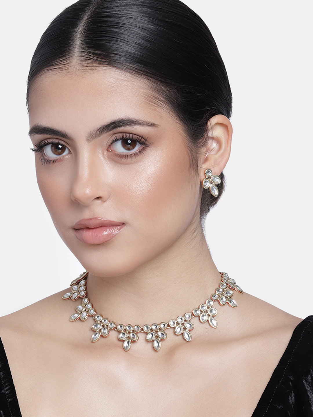 Buy Estele Gold Plated Polki Collection Kundan Necklace Set For Women Jewellery Set for Women