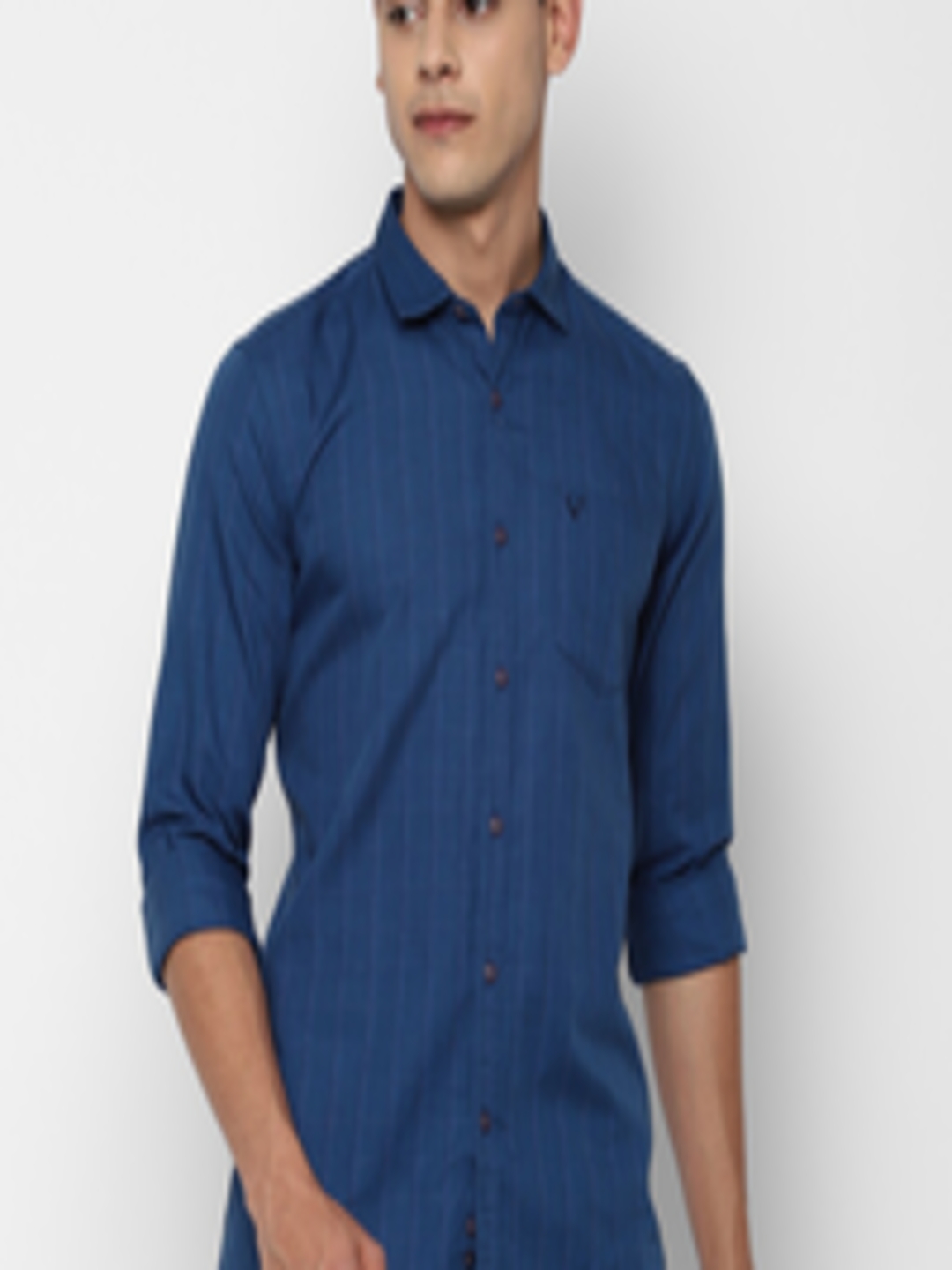 Buy Allen Solly Sport Men Blue Striped Casual Shirt - Shirts for Men ...