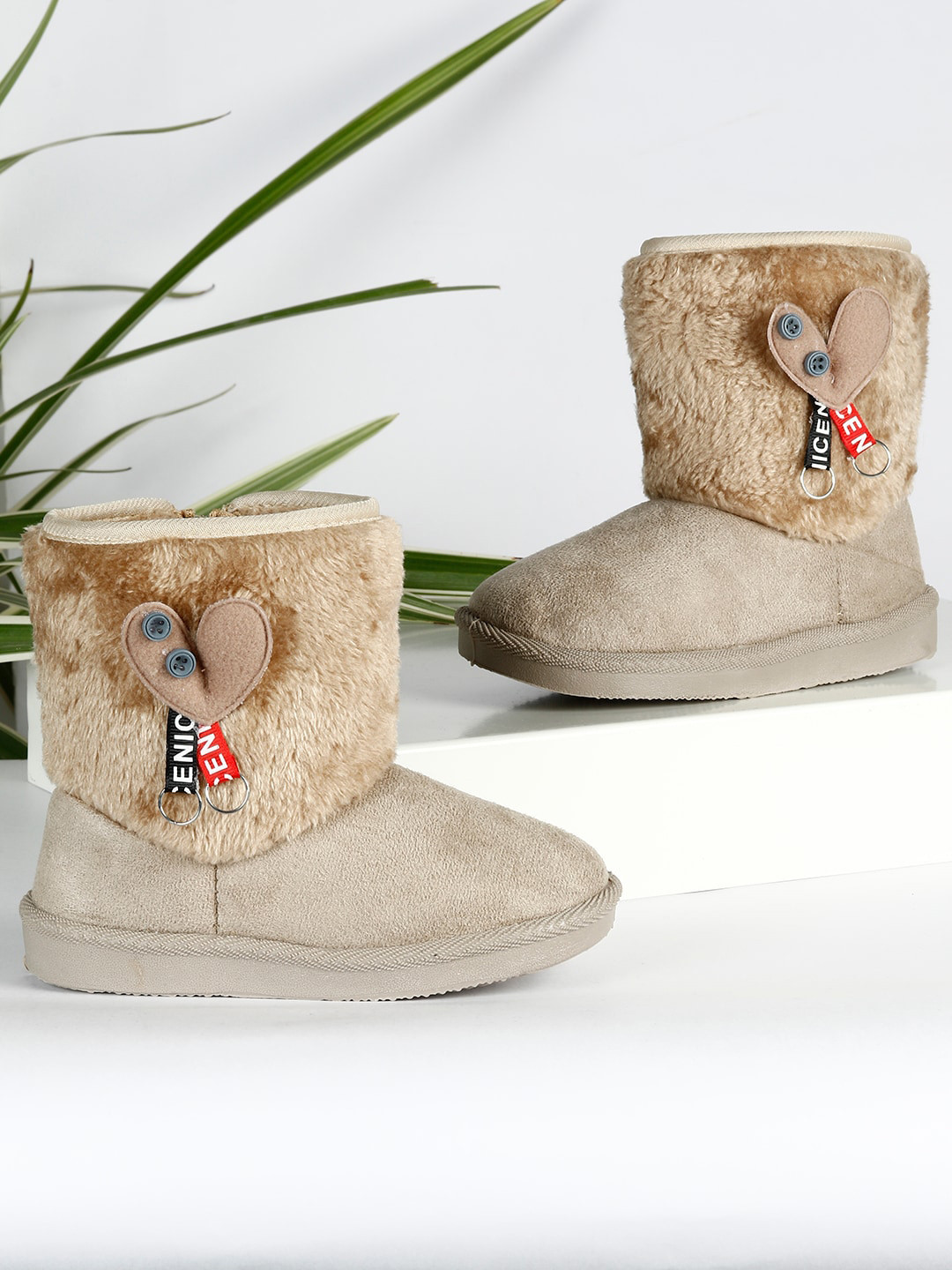 Buy PASSION PETALS Girls Brown Suede Flat Boots Boots for Girls