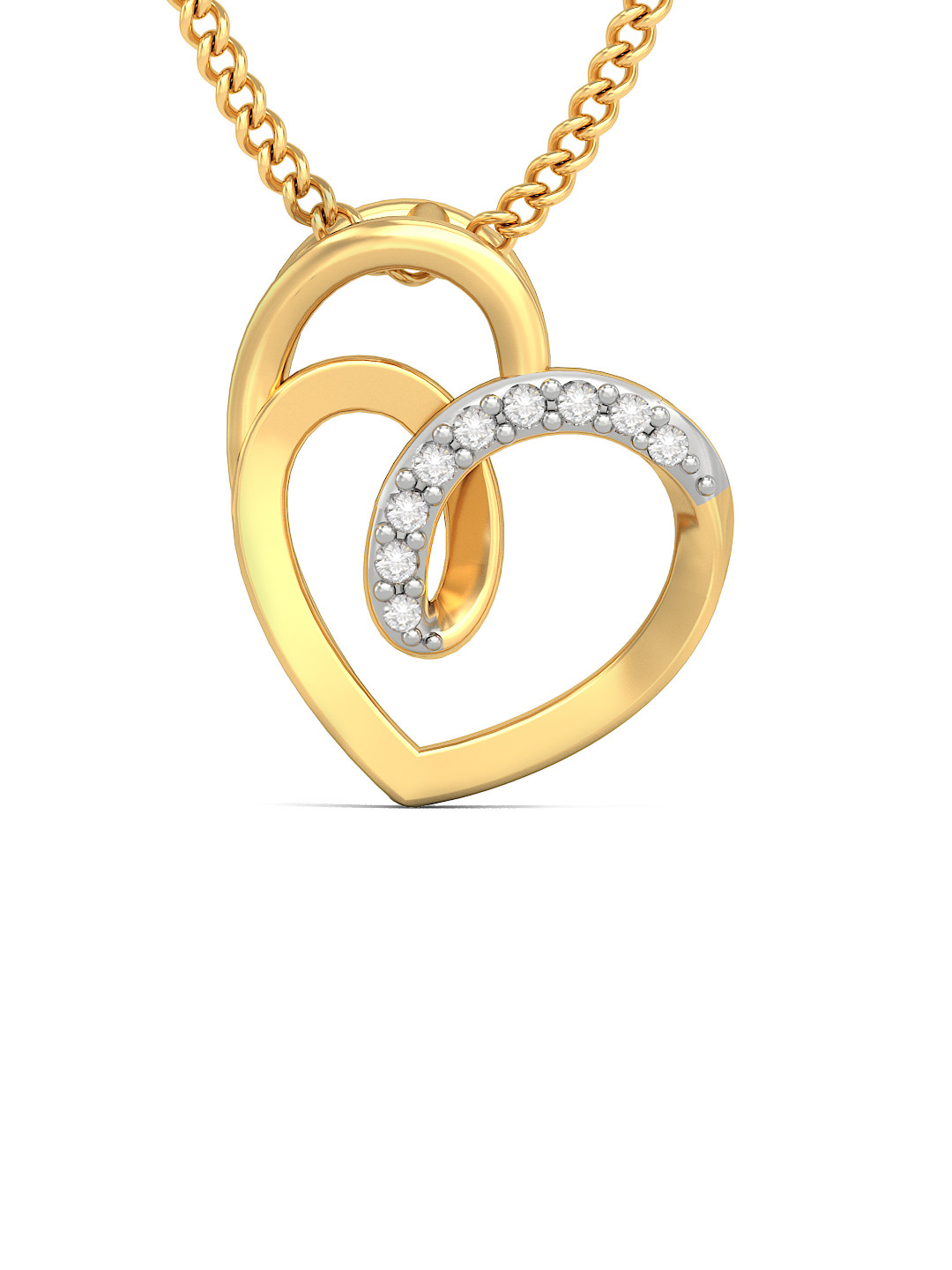 Buy BlueStone 0.639 G18KT Gold The Twisted Heart Pendant With Diamonds Pendant Diamond for