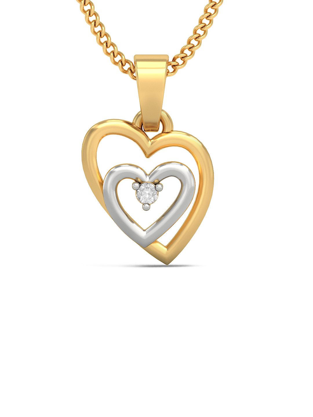 Buy BlueStone 0.68 G18KT Gold The Heart Yonder Pendant With Diamonds
