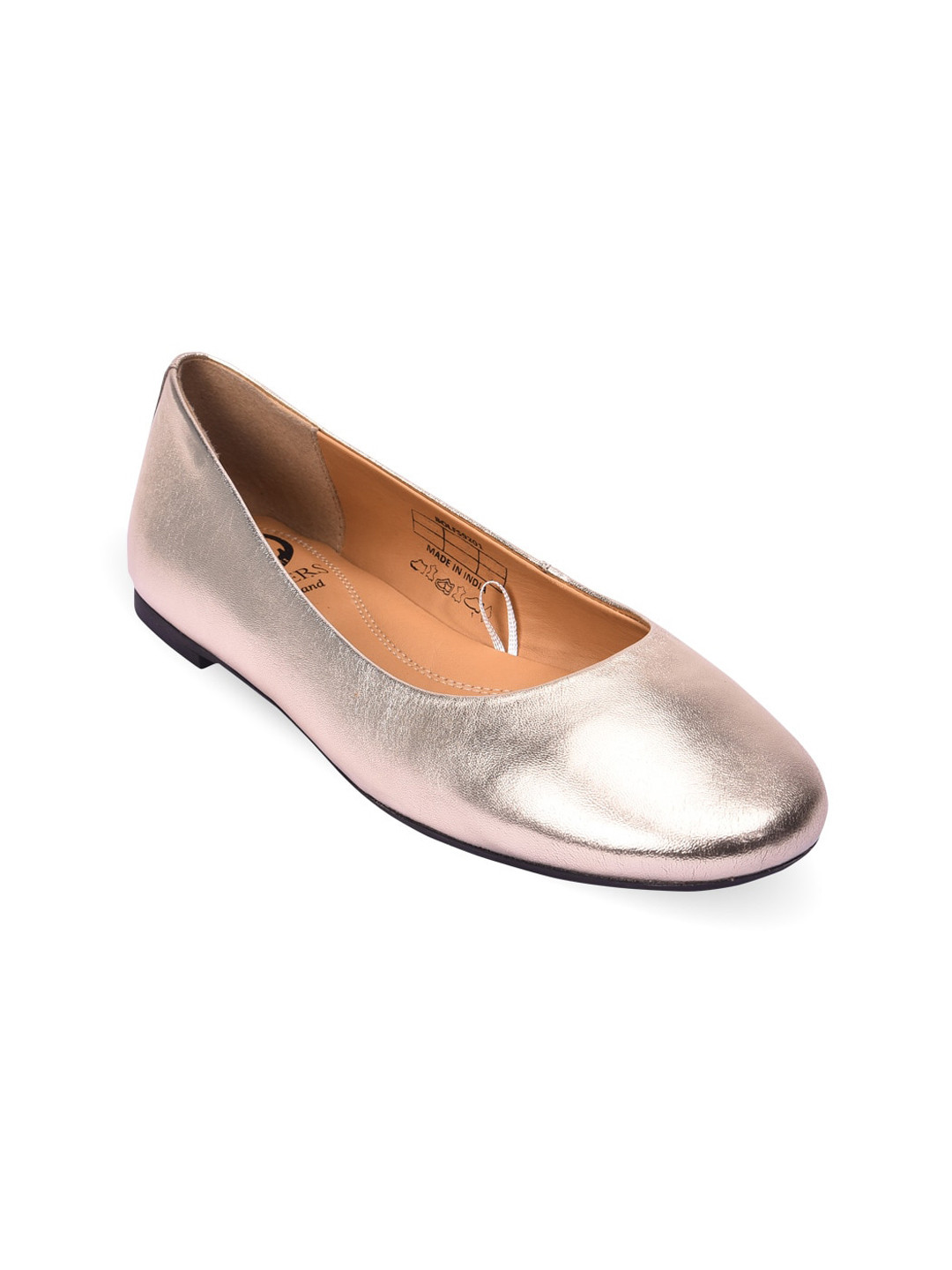 Buy Pavers England Women Gold Toned Ballerinas Flats for Women