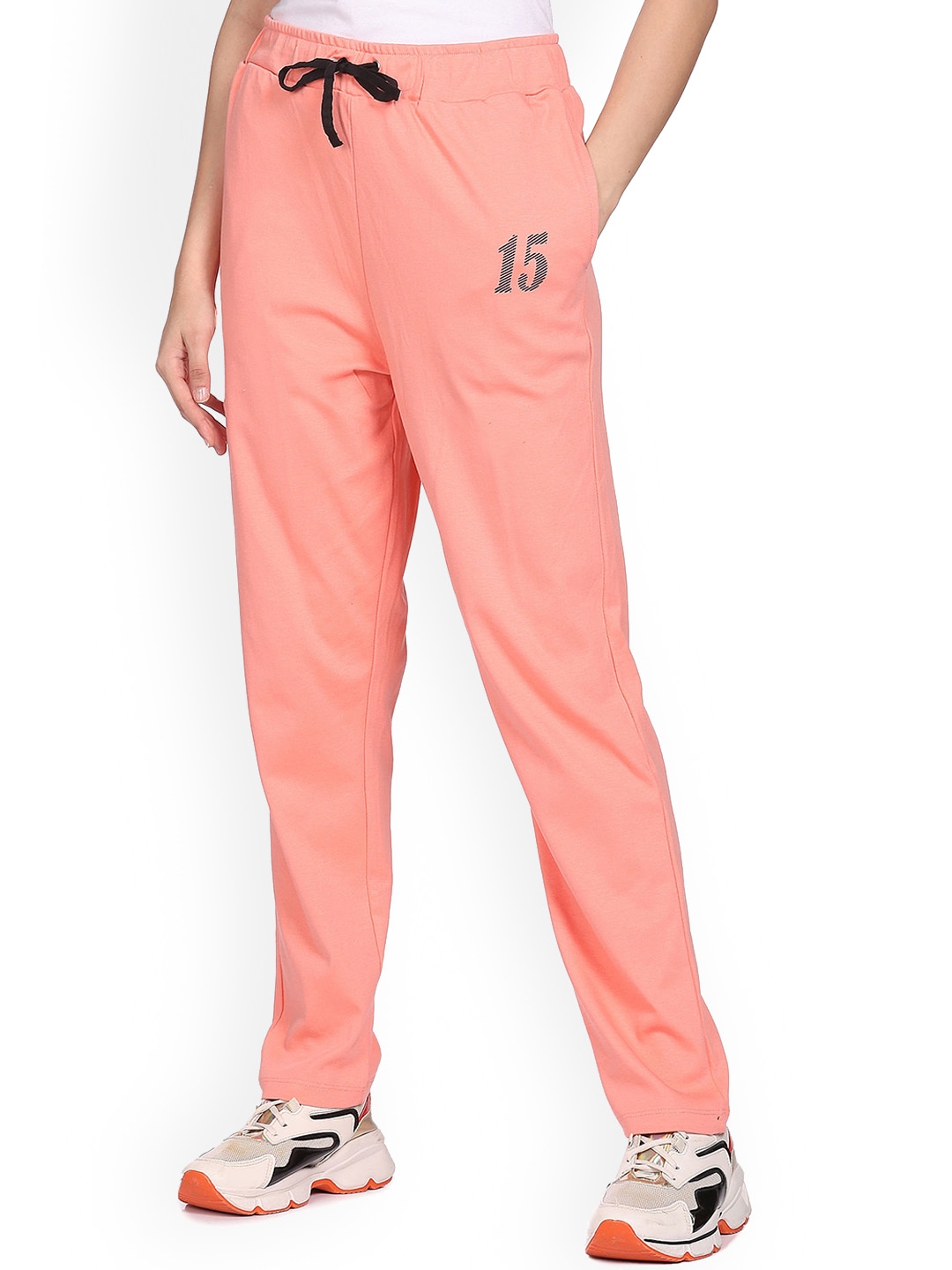 chrome and coral track pants