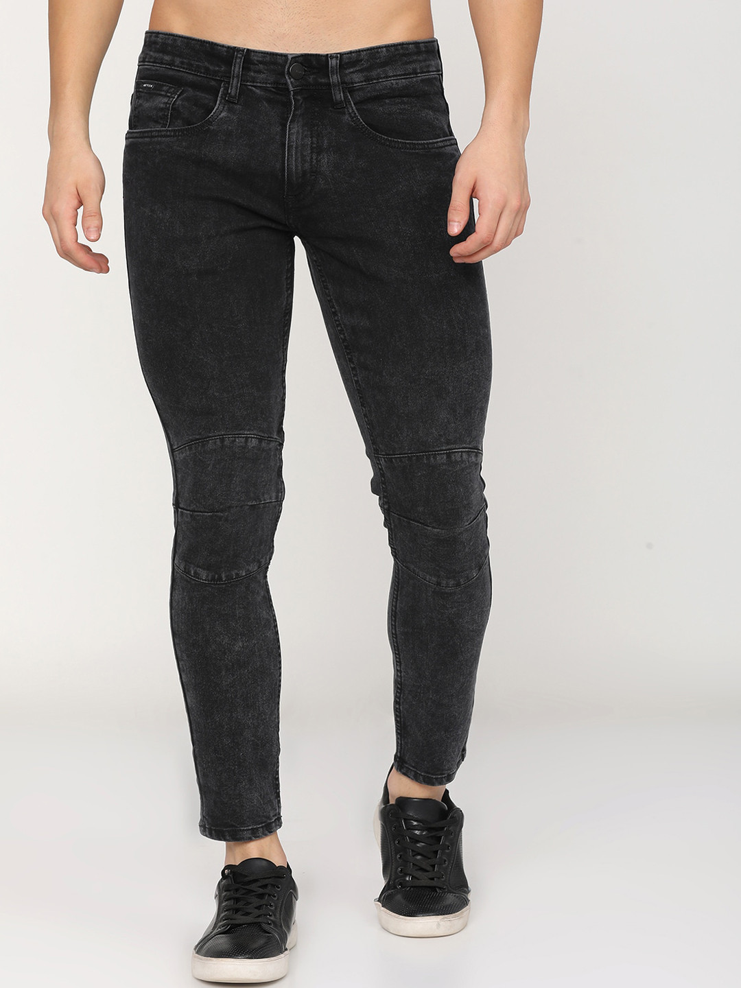 Buy KETCH Men Black Tapered Fit Low Distress Stretchable Jeans Jeans