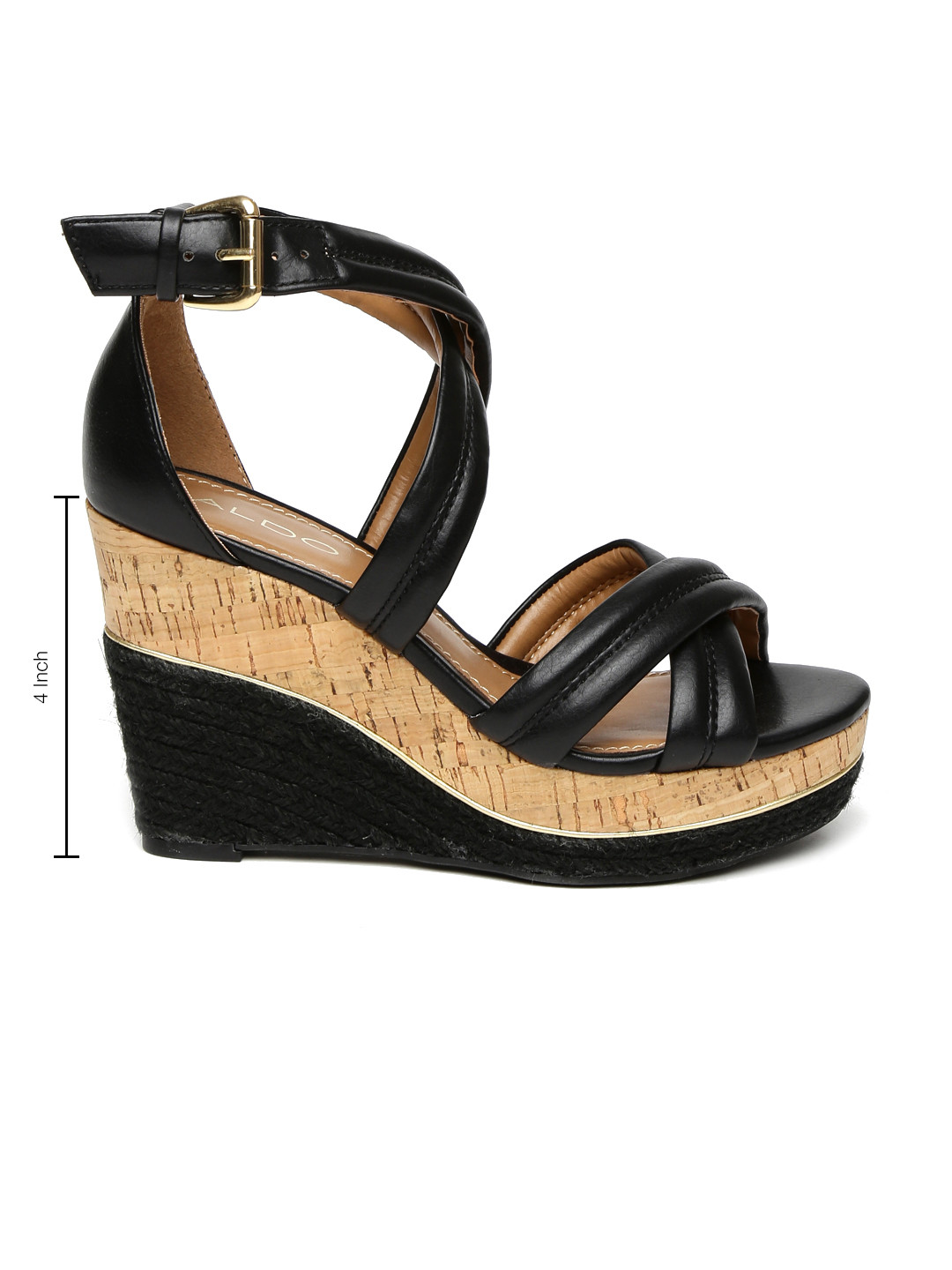 aldo black wedges