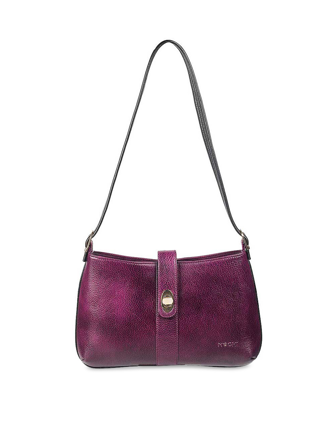 Buy Mochi Purple Leather Bowling Sling Bag Handbags for Women