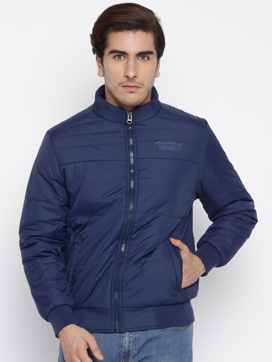 Buy Fort Collins Blue Jacket - Jackets for Men 1602820 | Myntra