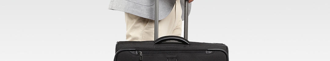 Buy CARLTON Unisex Black Textured Large Trolley Bag - Trolley Bag for ...