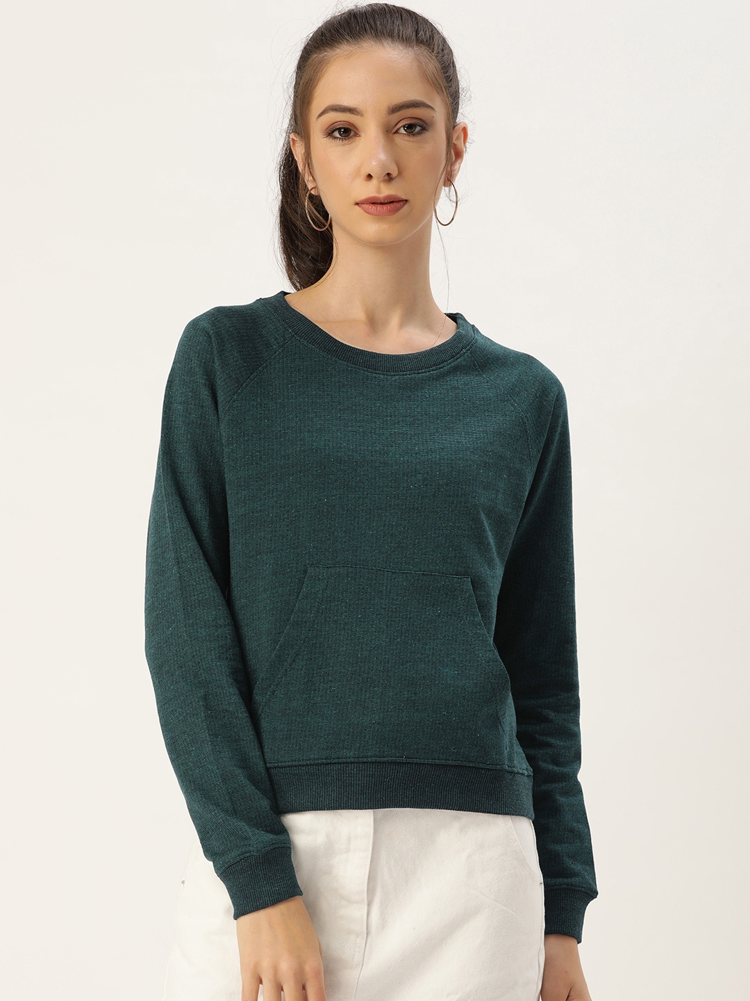 Buy ARISE Women Teal Sweatshirt - Sweatshirts for Women 16036486 | Myntra