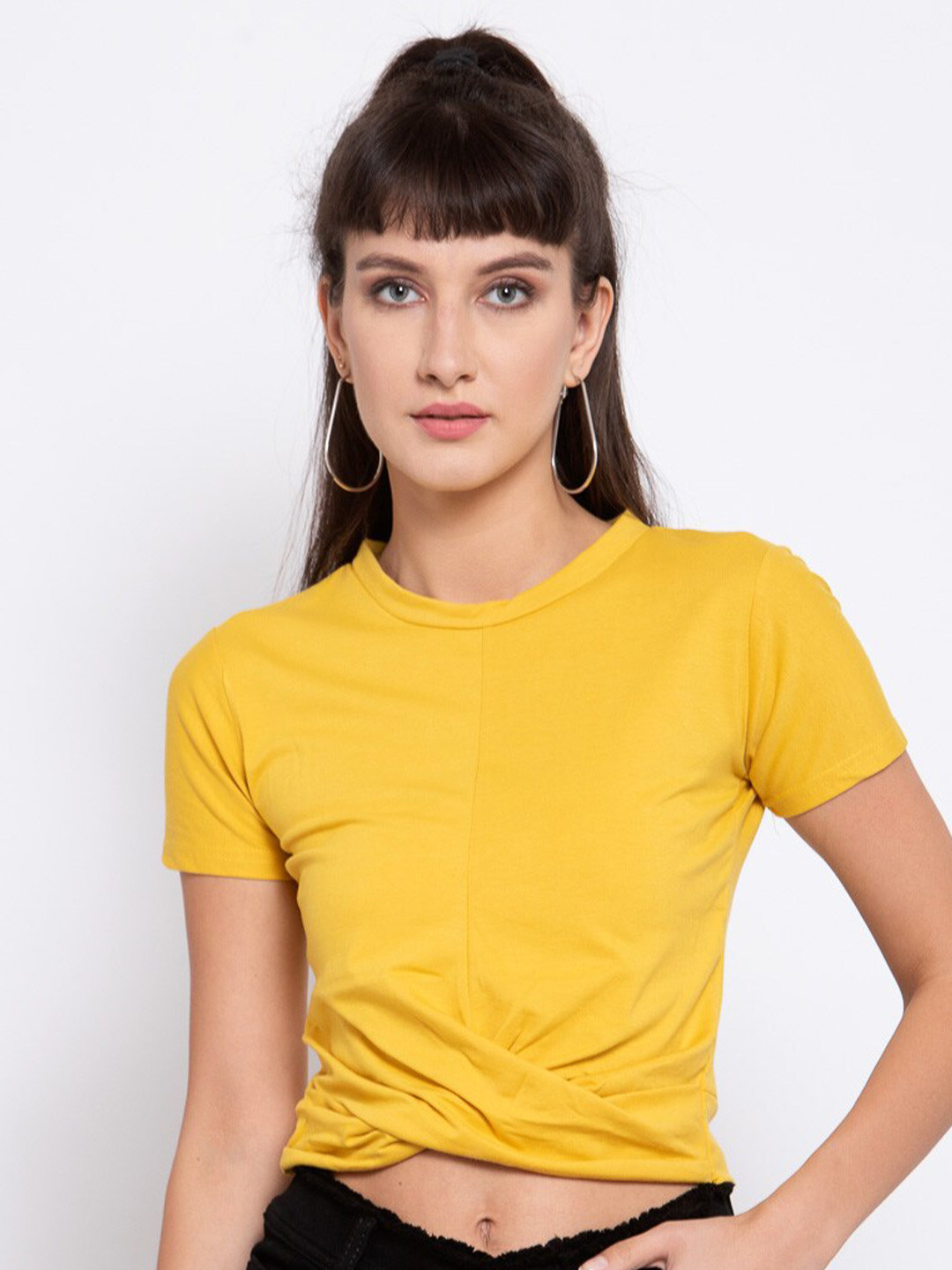 Buy Iki Chic Yellow Regular Top Tops for Women 16040394 Myntra