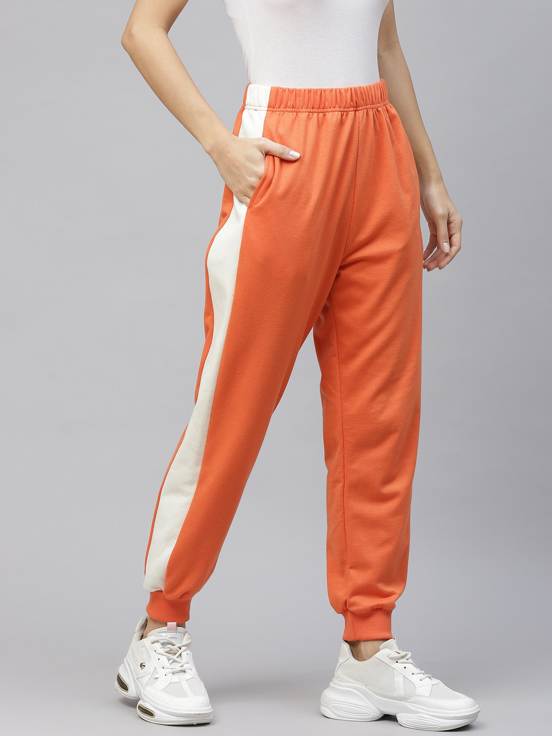 Buy Laabha Women Orange Solid Track Pant Track Pants for Women