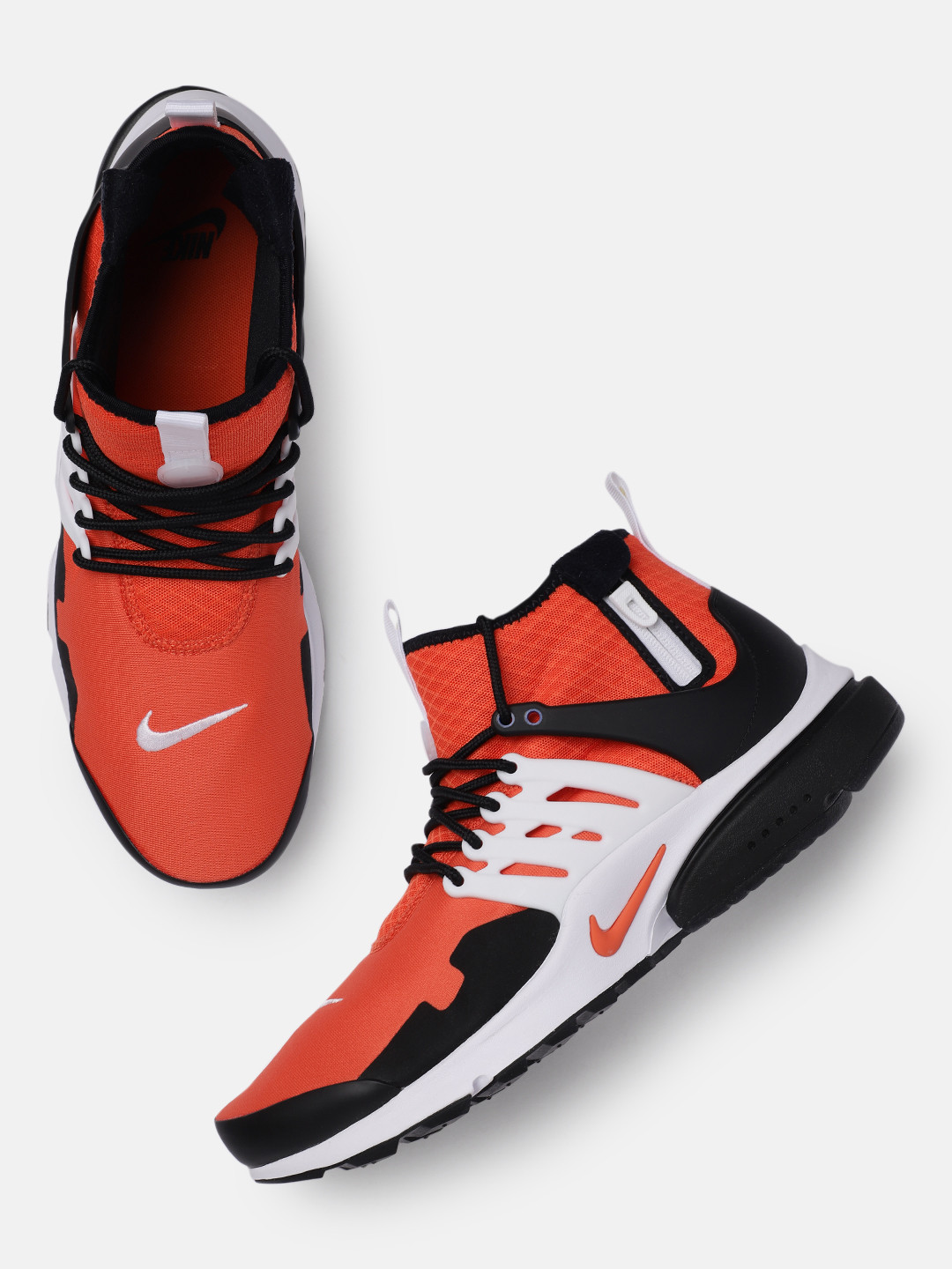 Buy Nike Men Orange & Black Colourblocked AIR PRESTO MID UTILITY