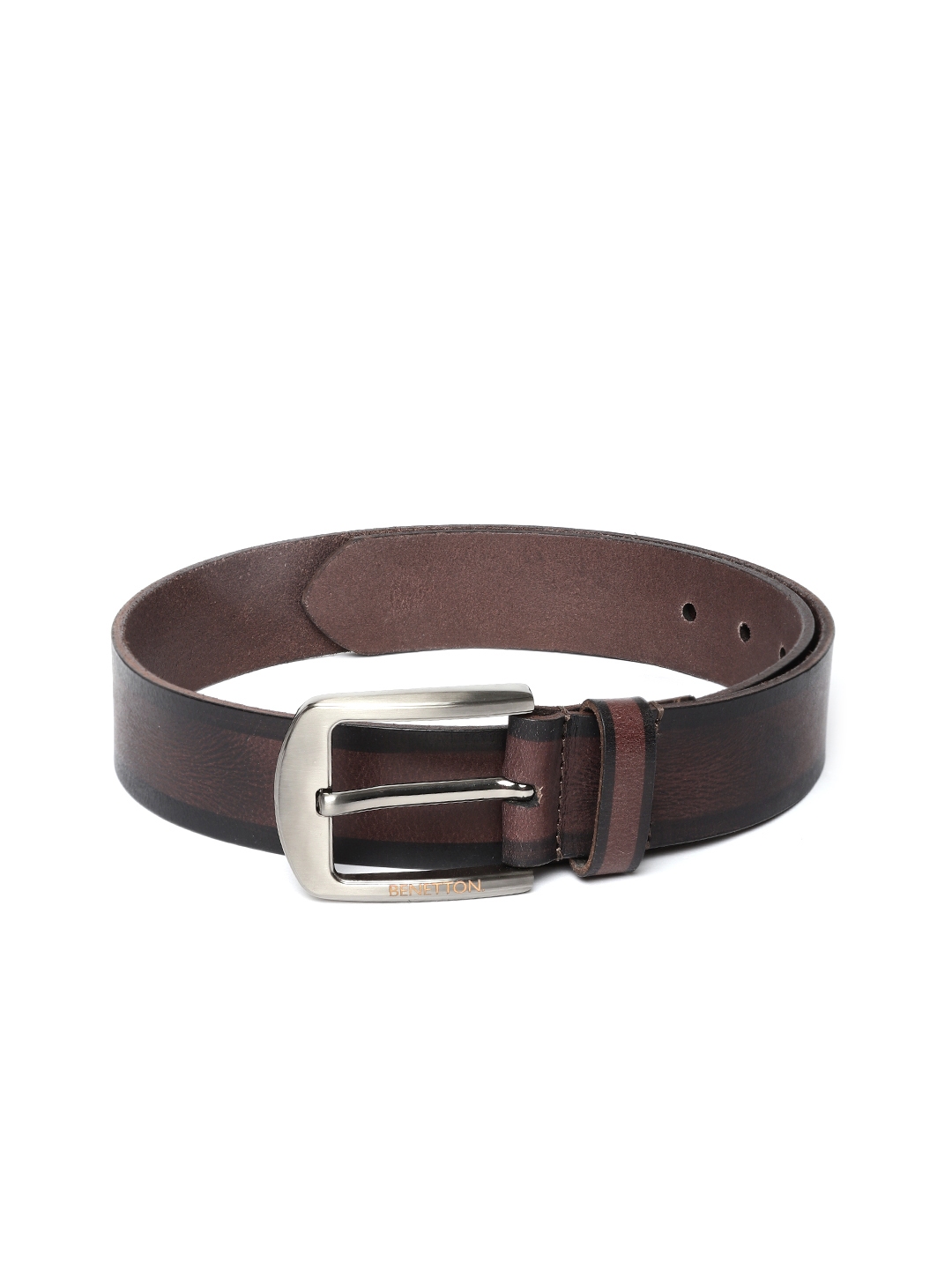 Buy United Colors Of Benetton Men Brown Solid Leather Belt - Belts for ...